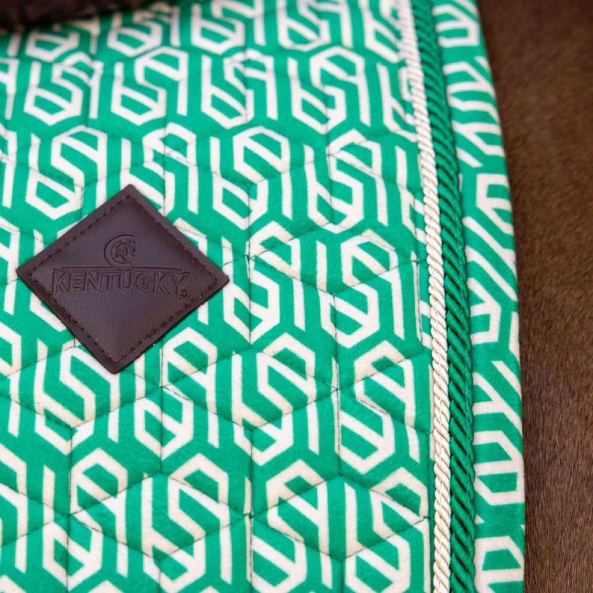 Kentucky Mantilla Velvet Maze Cipher saltando Blanco/Verde