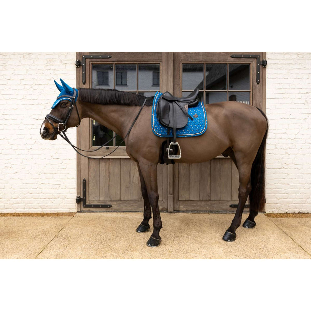 Kentucky Mantilla Velvet Horse Printing Doma clásica Navy