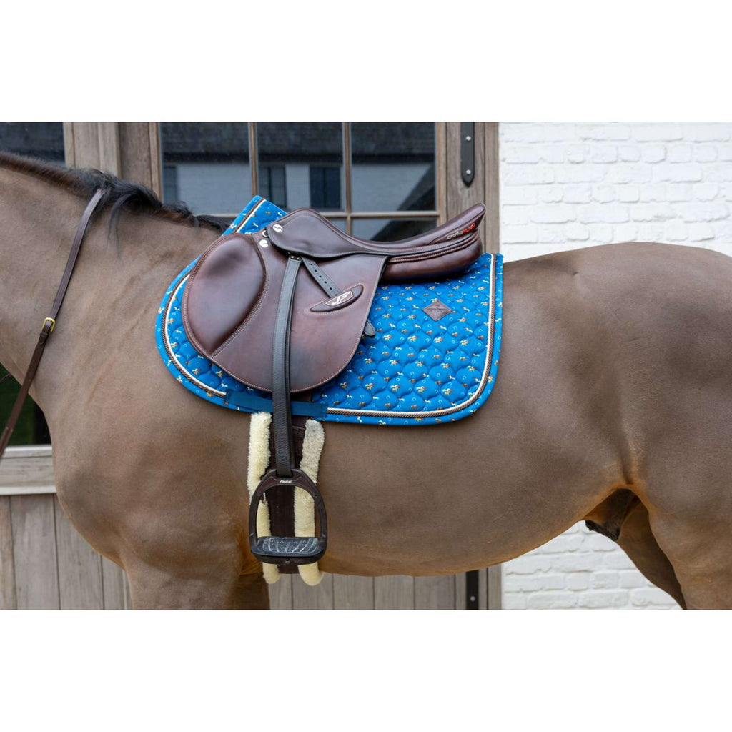 Kentucky Mantilla Velvet Horse Printing saltando Navy