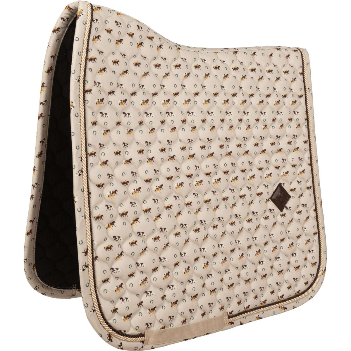 Kentucky Mantilla Velvet Horse Printing Doma clásica Beige