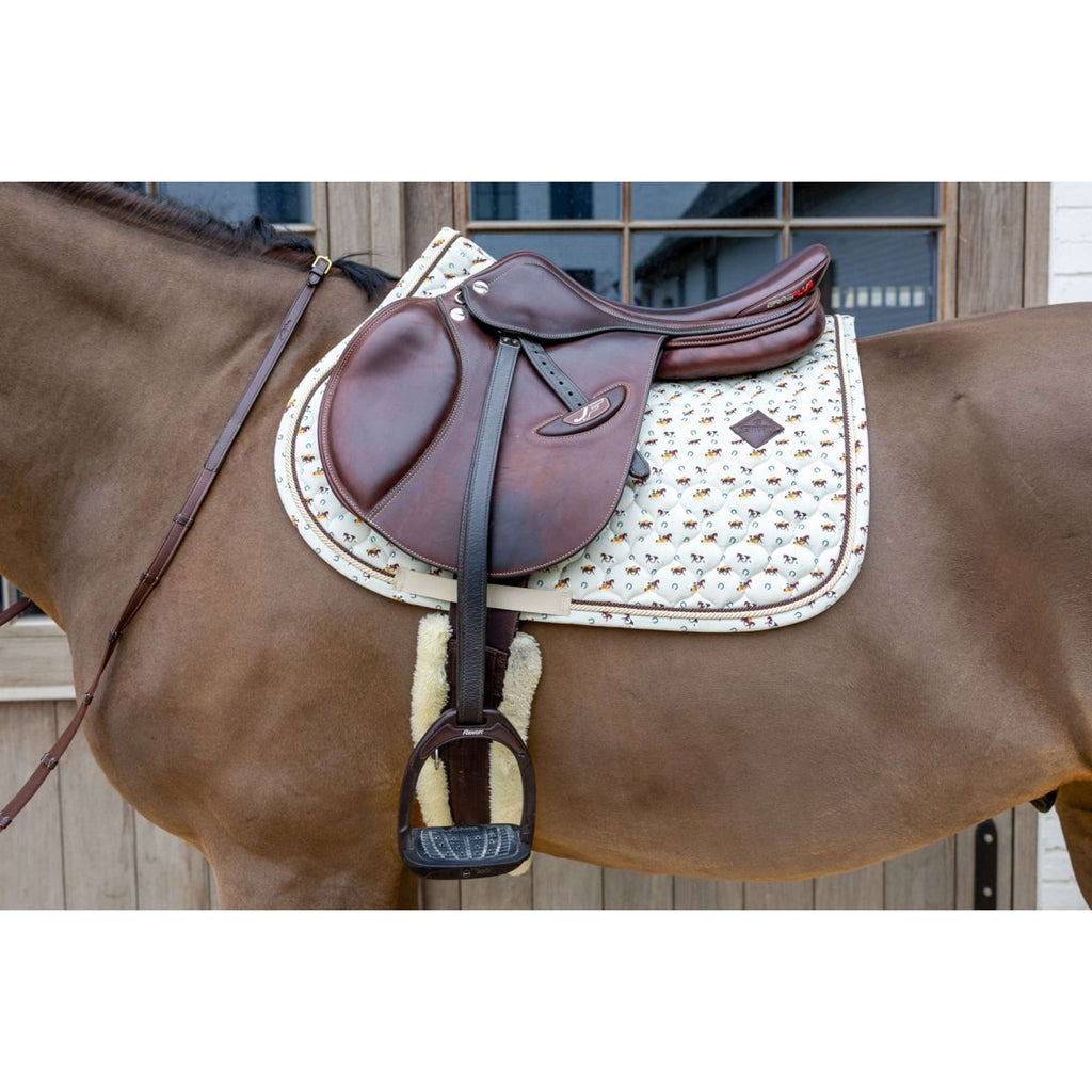 Kentucky Mantilla Velvet Horse Printing Beige