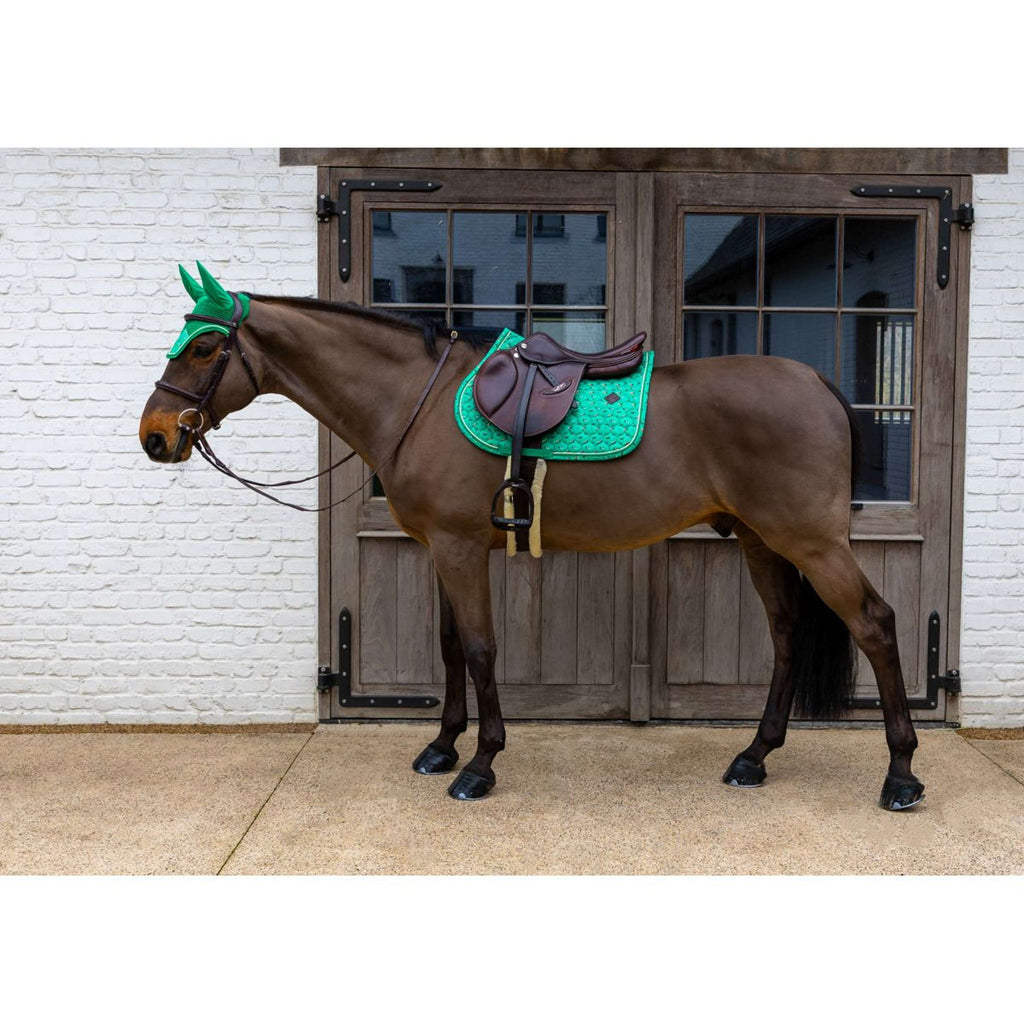Kentucky Mantilla Velvet Horse Printing saltando Verde