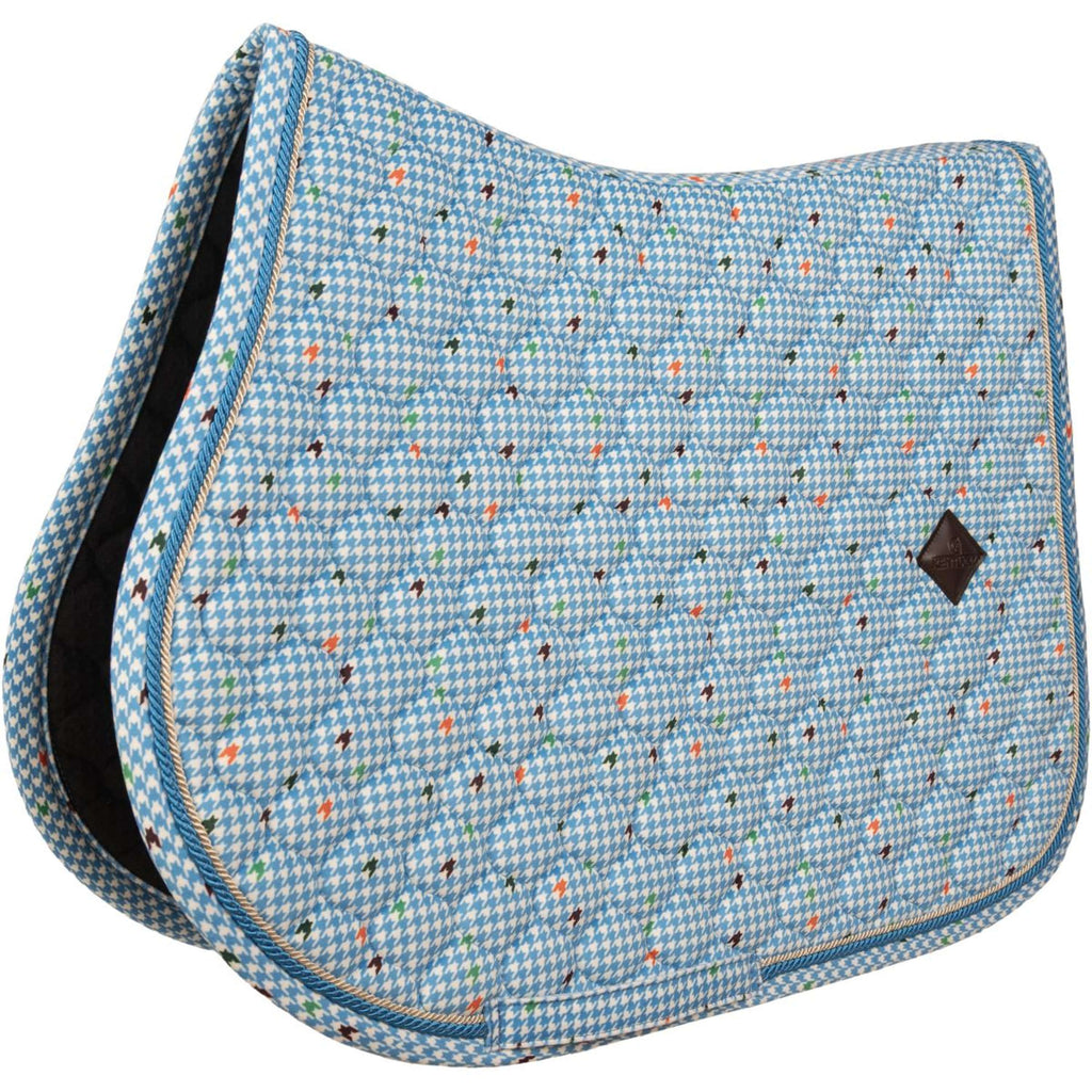 Kentucky Mantilla Velvet Pied De Poule Navy