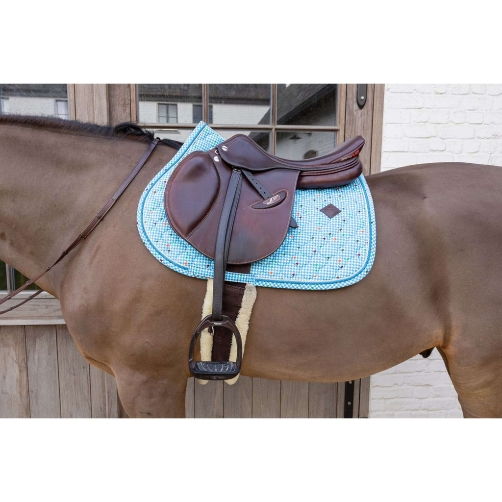 Kentucky Mantilla Velvet Pied De Poule saltando Navy