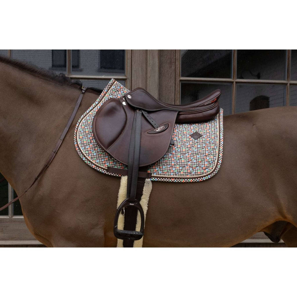 Kentucky Mantilla Velvet Pied De Poule saltando Marron