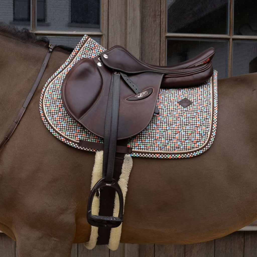 Kentucky Mantilla Velvet Pied De Poule saltando Marron