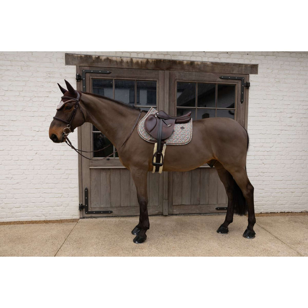 Kentucky Mantilla Velvet Pied De Poule saltando Marron