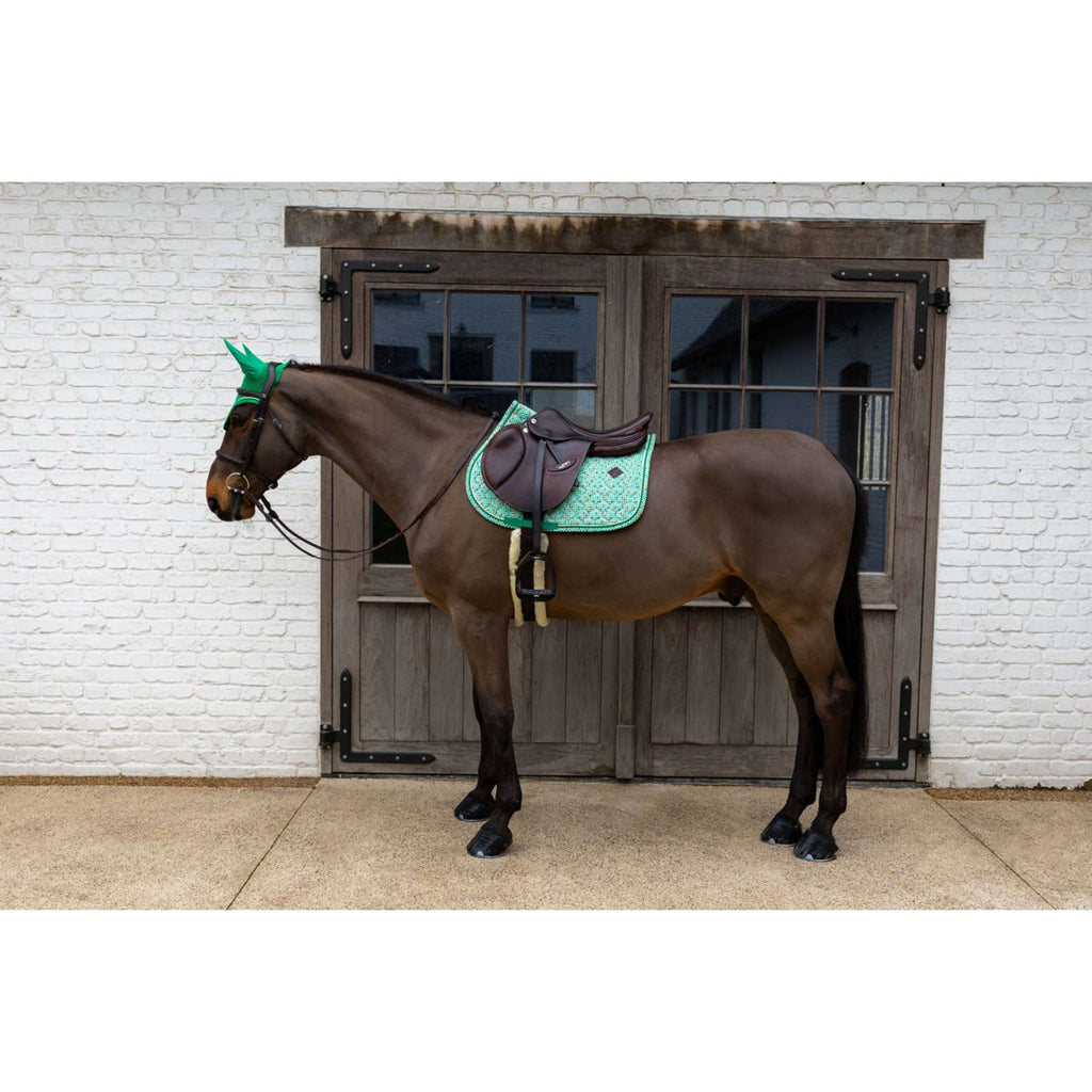 Kentucky Mantilla Velvet Pied De Poule saltando Verde claro