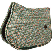 Kentucky Mantilla Velvet Pied De Poule Verde oscuro