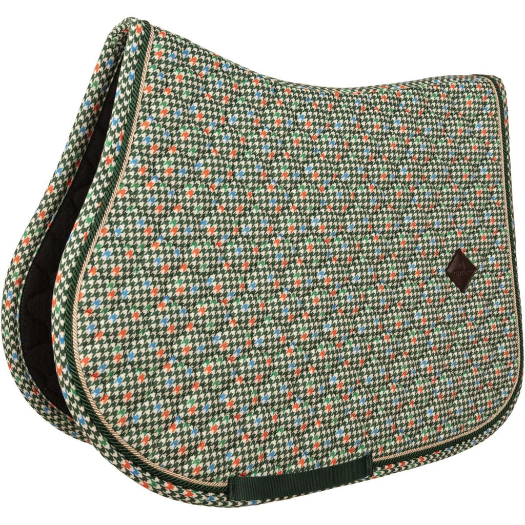Kentucky Mantilla Velvet Pied De Poule Verde oscuro