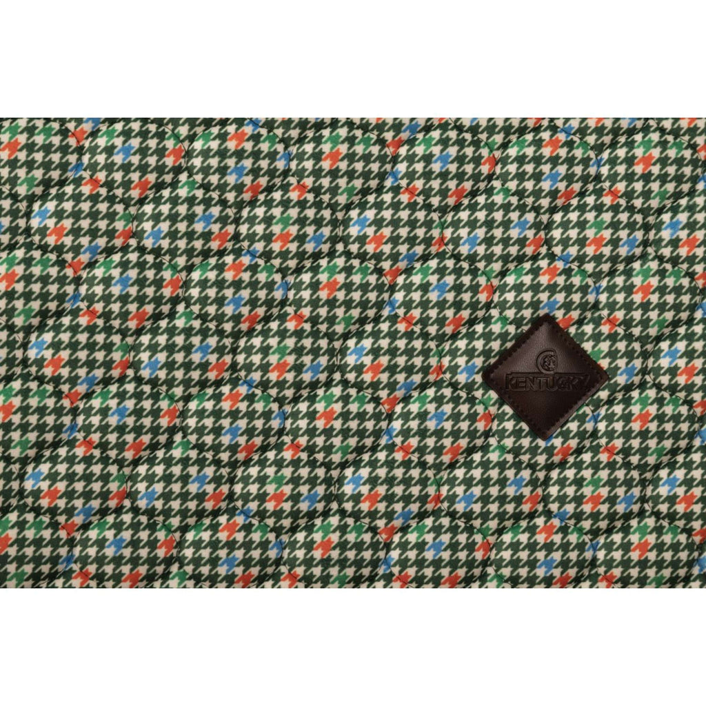 Kentucky Mantilla Velvet Pied De Poule Verde oscuro