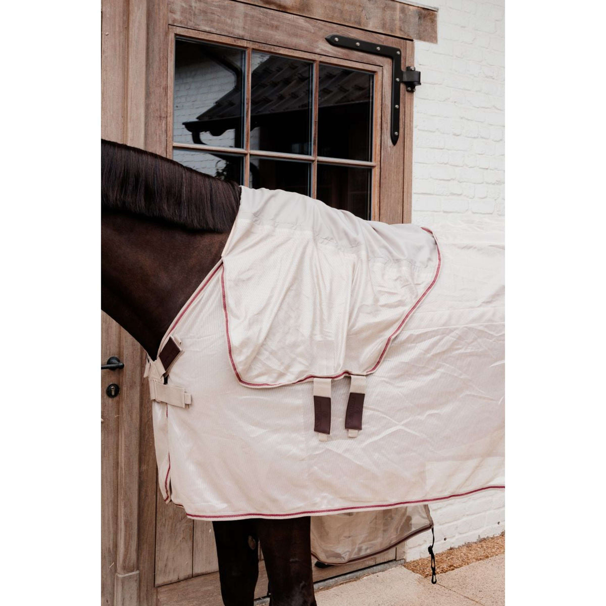 Kentucky Manta Antimoscas Comfort Mesh Classic with Neck & Belly Cover Beige/Bordeaux