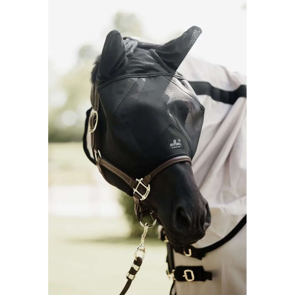 Kentucky Horsewear Máscara para Moscas Classic con Orejas y Nariz Negro