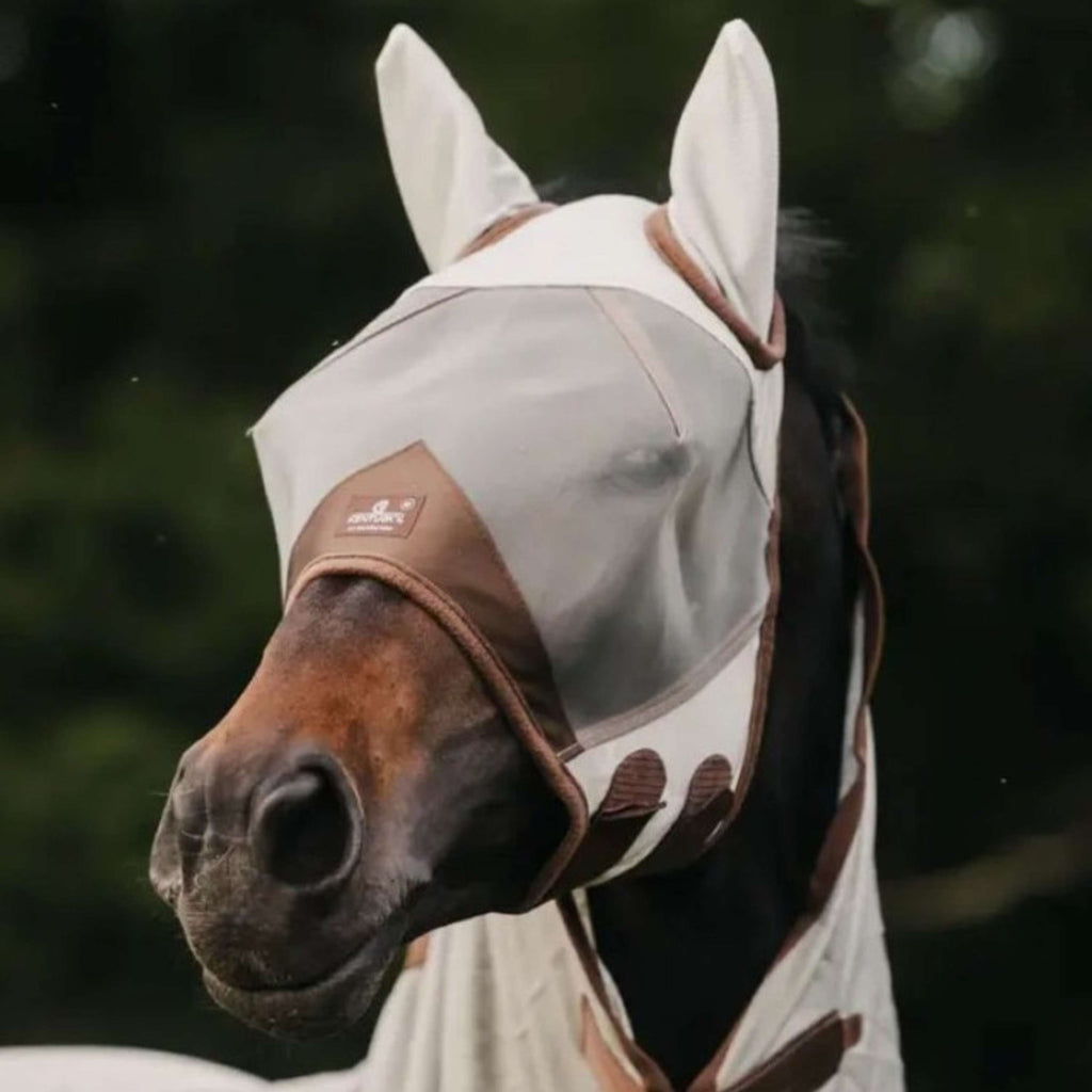 Kentucky Horsewear Máscara para Moscas Classic con Orejas y Nariz Plata
