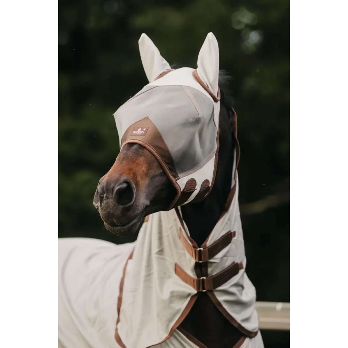 Kentucky Horsewear Máscara para Moscas Classic con Orejas y Nariz Plata