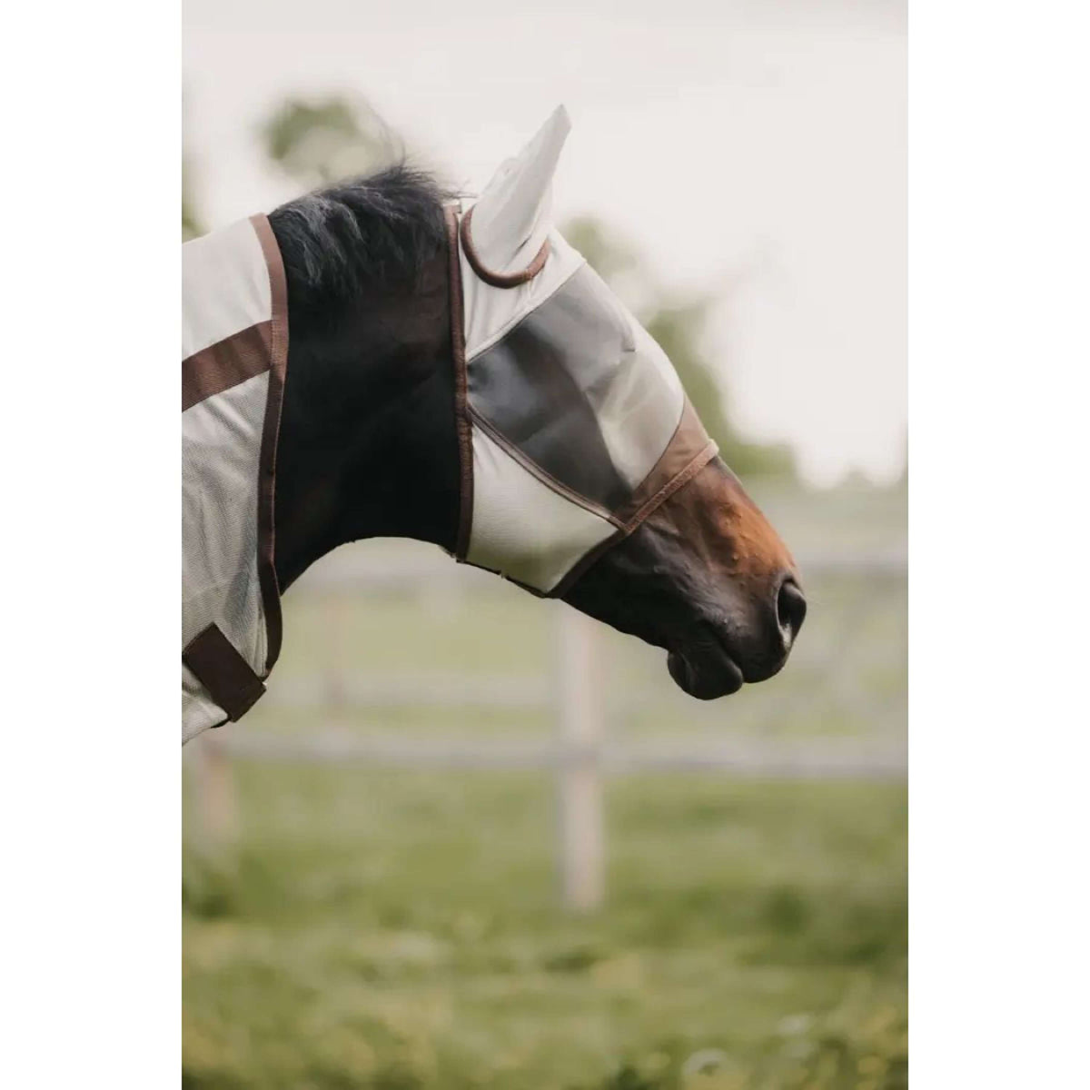 Kentucky Horsewear Máscara para Moscas Classic con Orejas y Nariz Plata