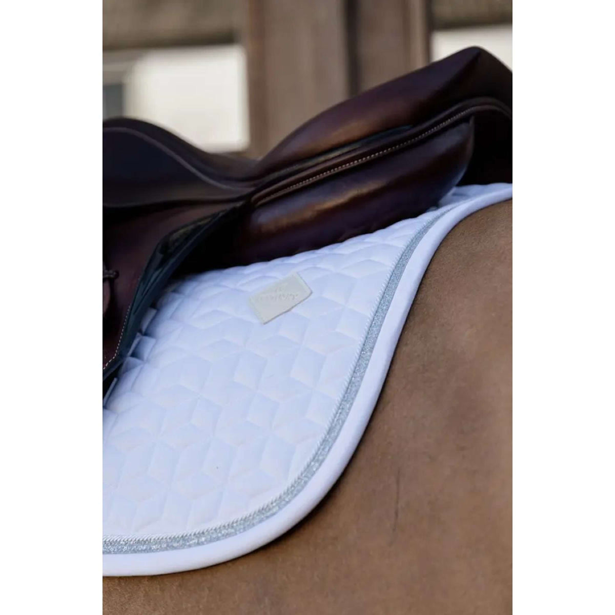 Kentucky Horsewear Mantilla Glitter Rope Springen Blanco