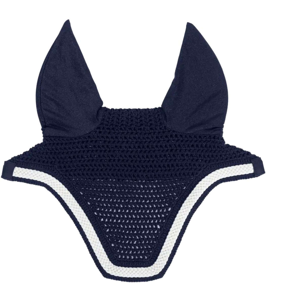 Kentucky Horsewear Bonete para Orejas Wellington Trenzado Soundless Navy