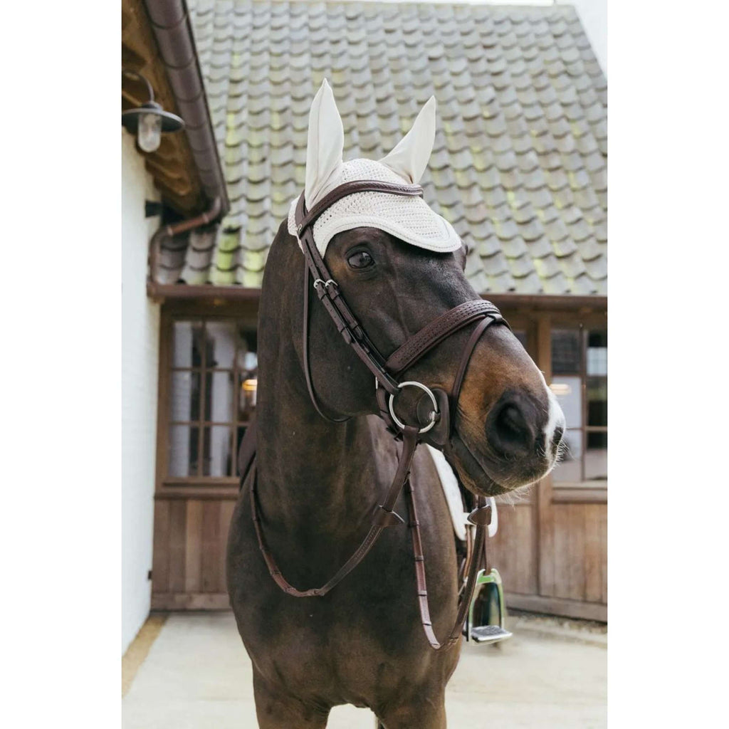 Kentucky Horsewear Bonete para Orejas Wellington Trenzado Soundless Beige