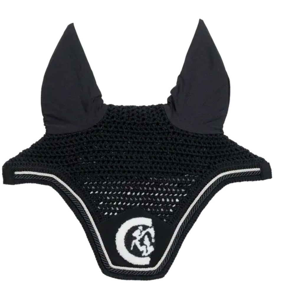 Kentucky Horsewear Bonete para Orejas Wellington 3D Logo Negro