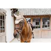 Kentucky Horsewear Bonete para Orejas Wellington 3D Logo Beige