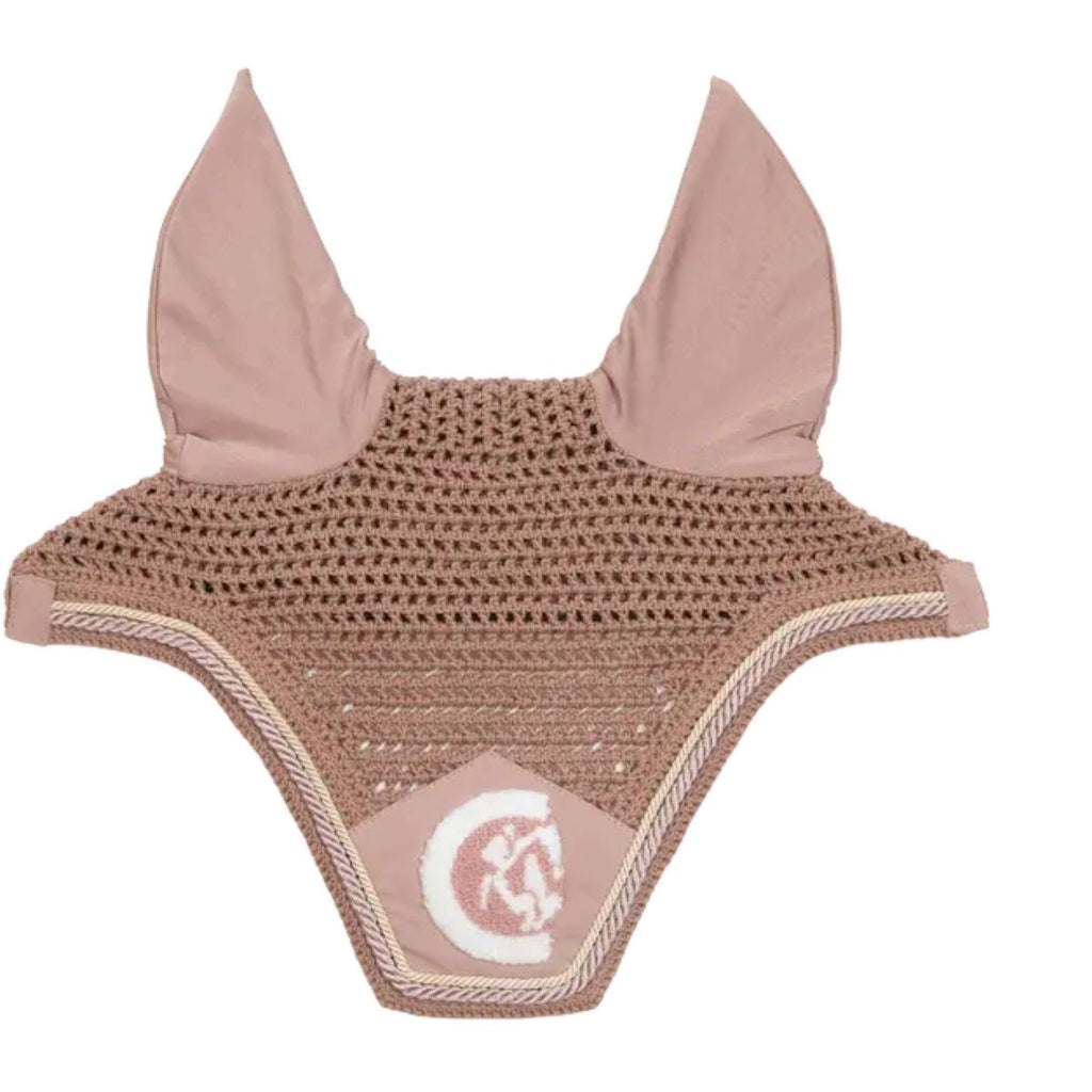 Kentucky Horsewear Bonete para Orejas Wellington 3D Logo Rosa Viejo