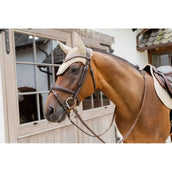 Kentucky Horsewear Bonete para Orejas Wellington 3D Logo Beige