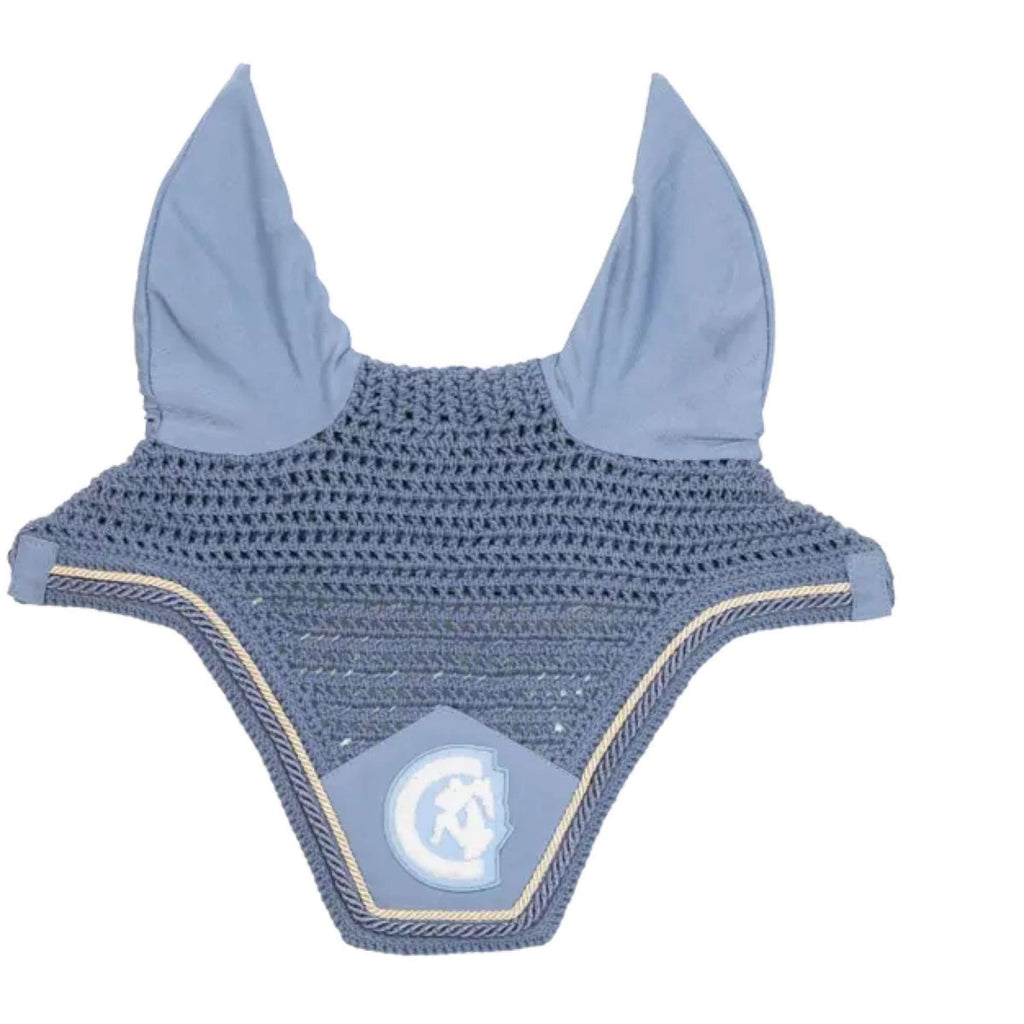 Kentucky Horsewear Bonete para Orejas Wellington 3D Logo Azul Claro