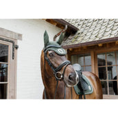Kentucky Horsewear Bonete para Orejas Wellington 3D Logo Pine Green