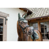 Kentucky Horsewear Bonete para Orejas Wellington 3D Logo Pine Green
