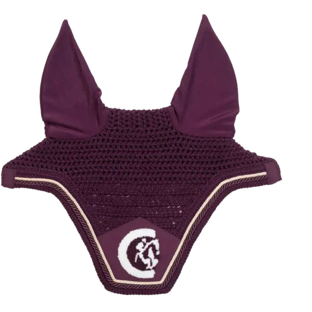 Kentucky Horsewear Bonete para Orejas Wellington 3D Logo Morado