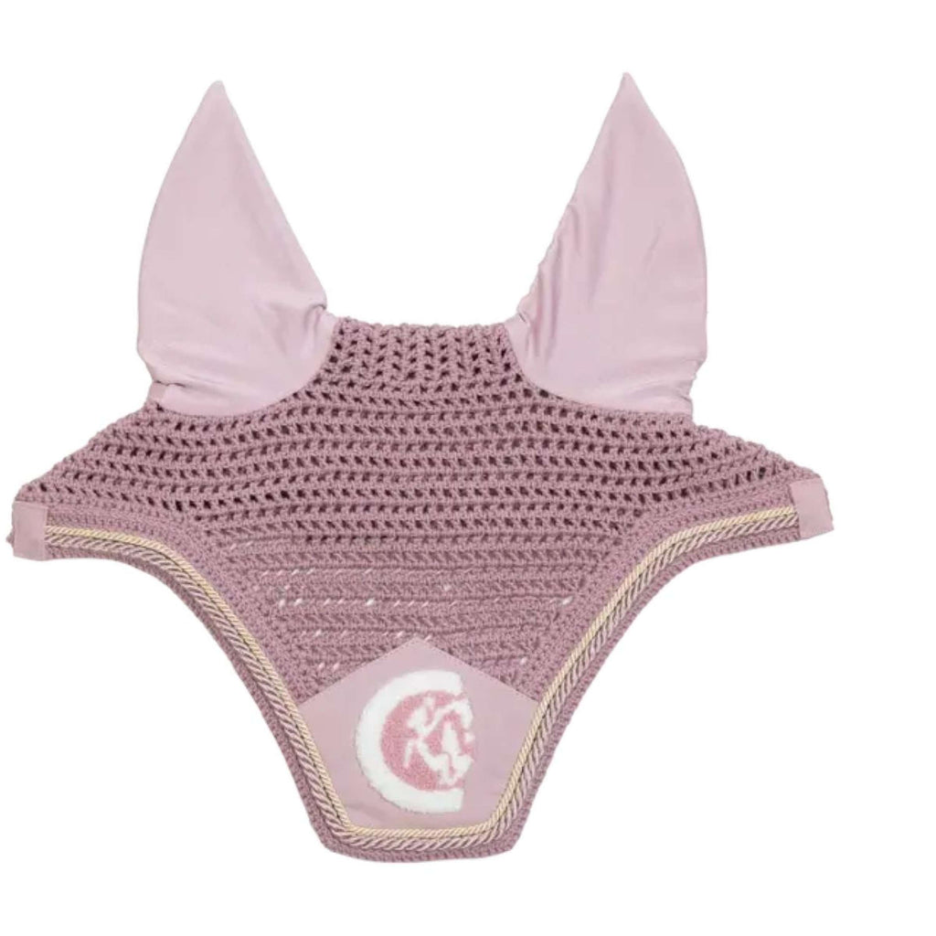 Kentucky Horsewear Bonete para Orejas Wellington 3D Logo Rosa claro