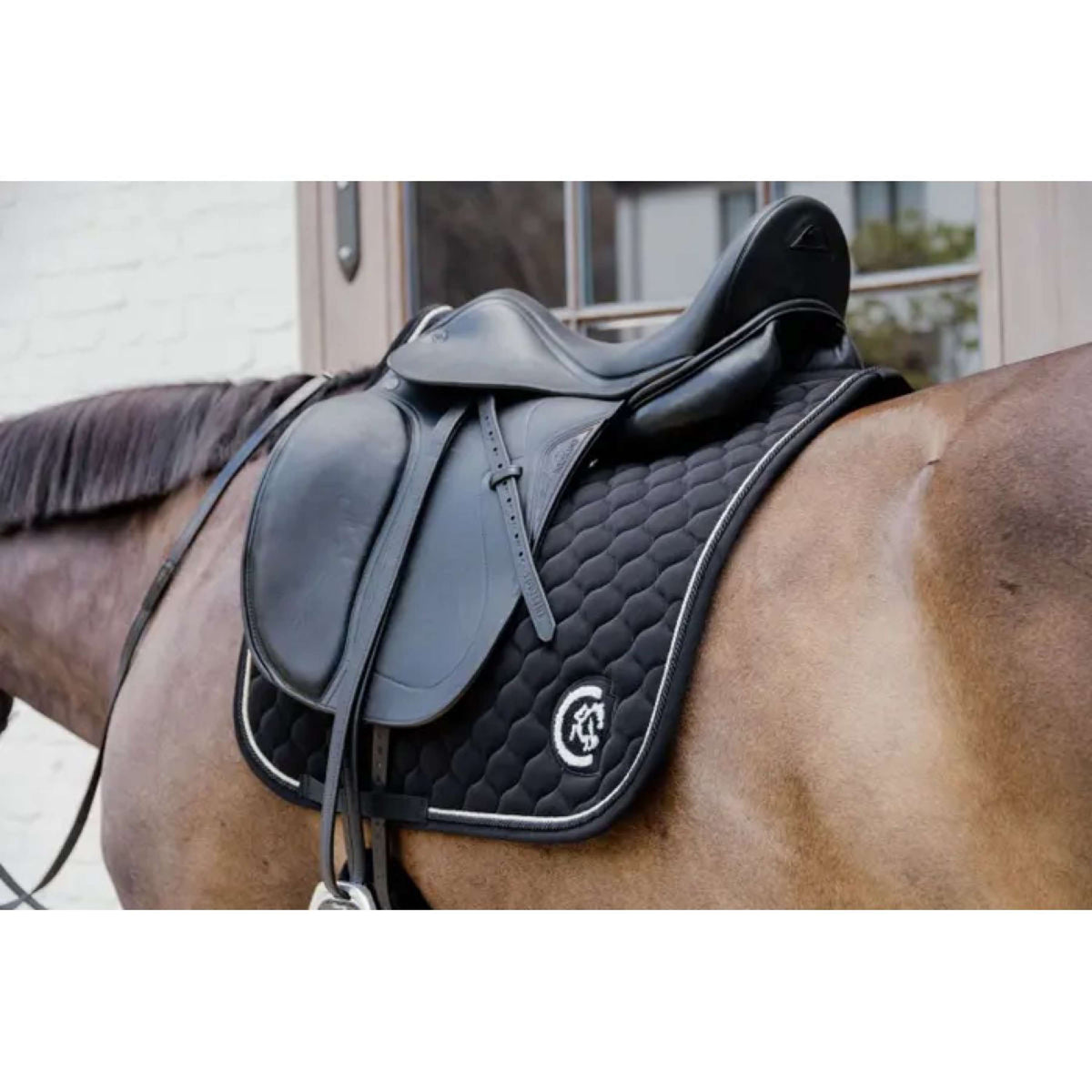 Kentucky Horsewear Mantilla Onion Quilt 3D Logo Negro