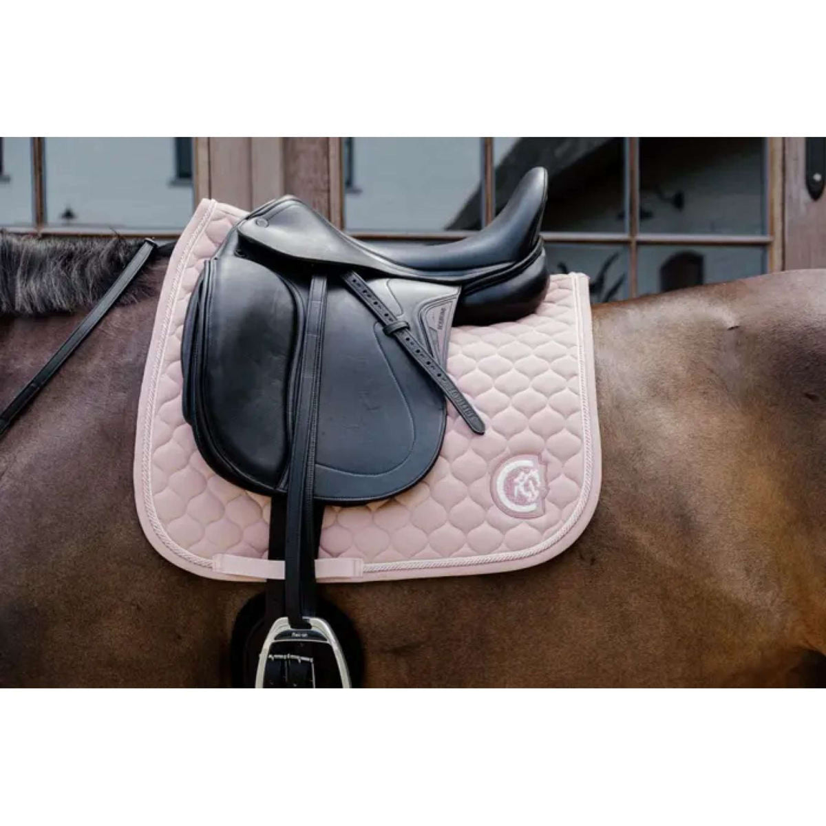 Kentucky Horsewear Mantilla Onion Quilt 3D Logo Rosa Viejo