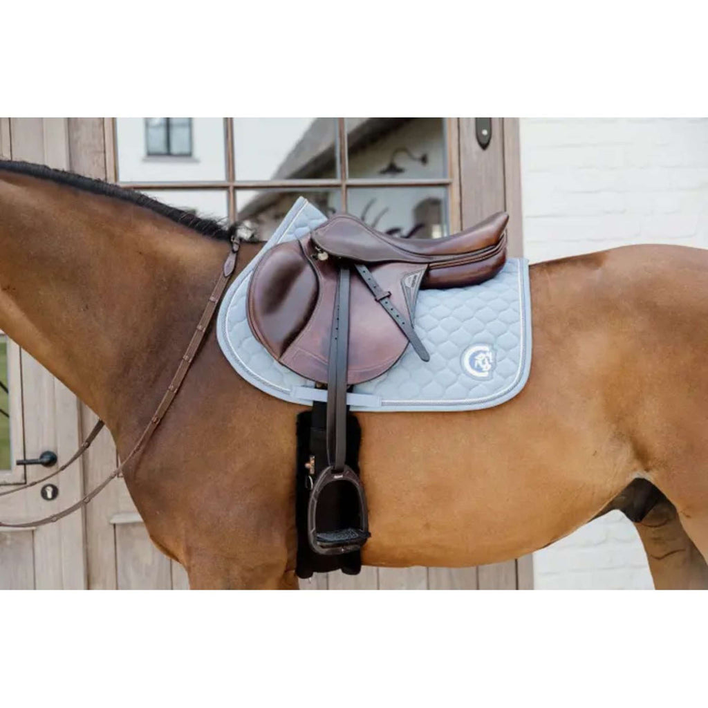 Kentucky Horsewear Mantilla Onion Quilt 3D Logo Saltando Azul Claro