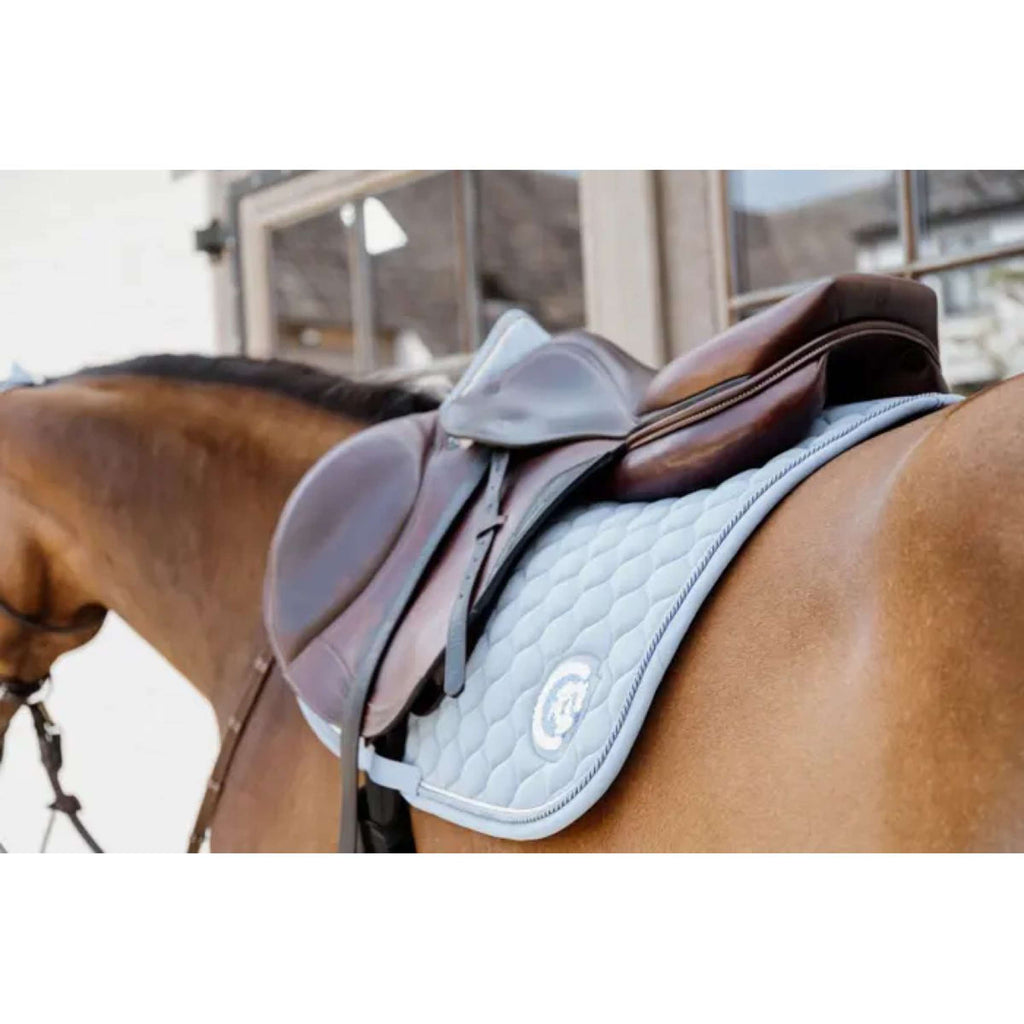 Kentucky Horsewear Mantilla Onion Quilt 3D Logo Saltando Azul Claro