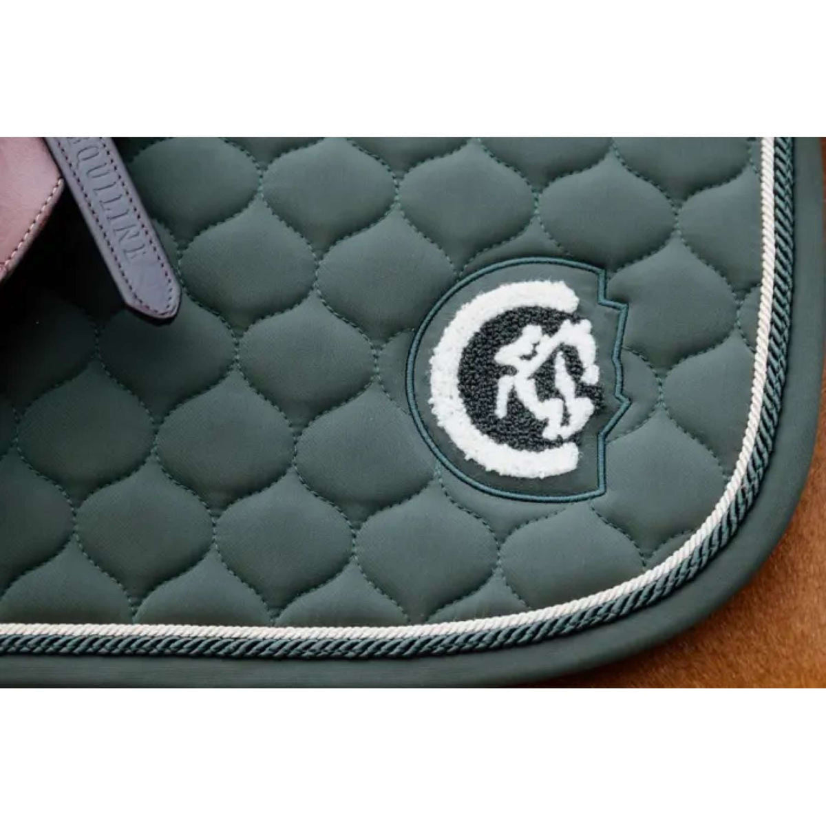 Kentucky Horsewear Mantilla Onion Quilt 3D Logo Springen Pine Green