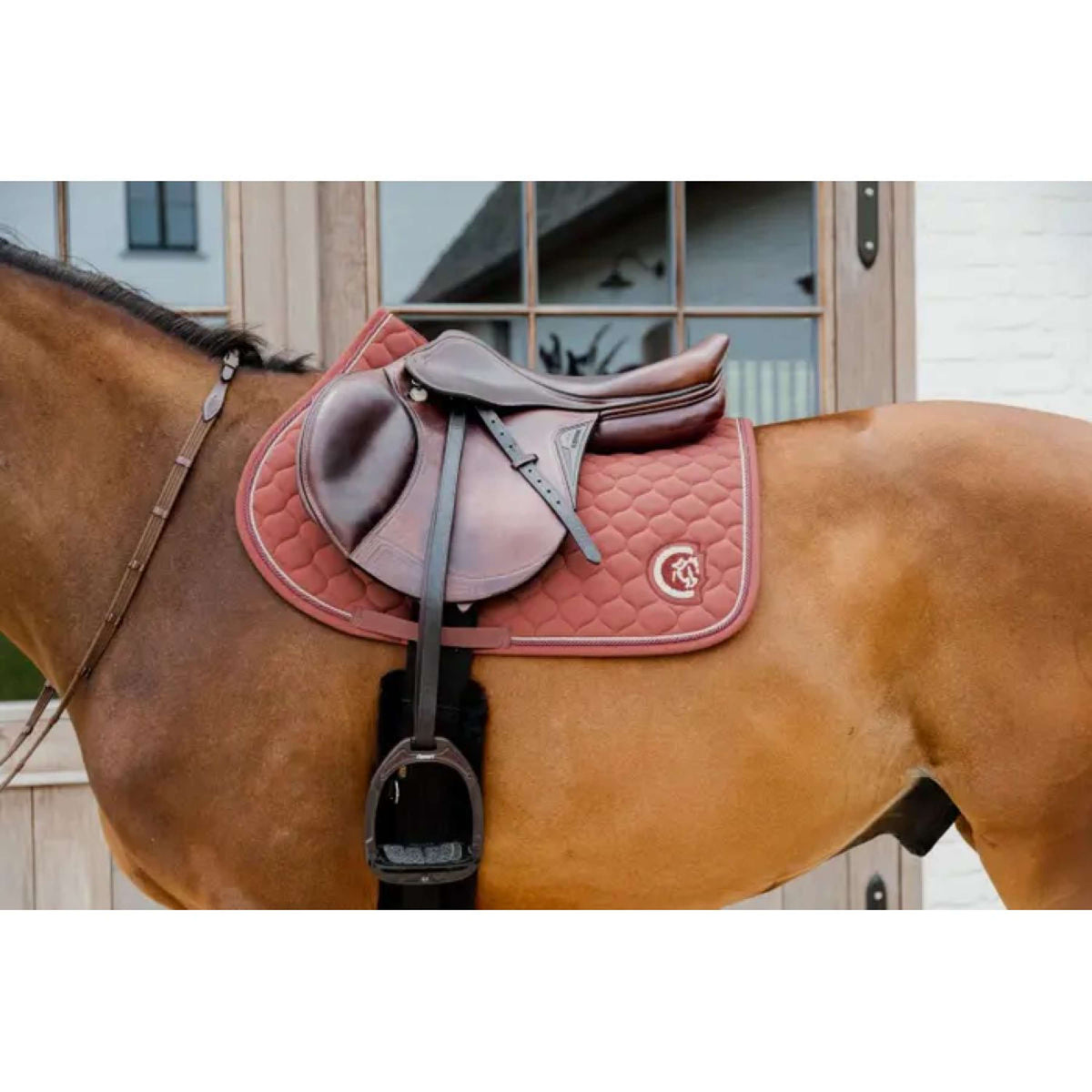 Kentucky Horsewear Mantilla Onion Quilt 3D Logo Springen Fucsia