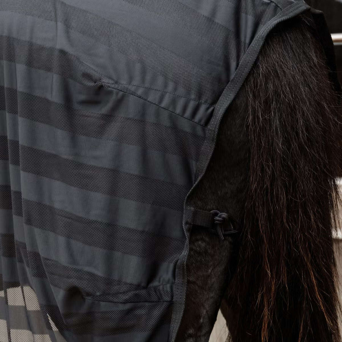 Kentucky Horsewear Manta Antimoscas Light Striped Mesh Negro