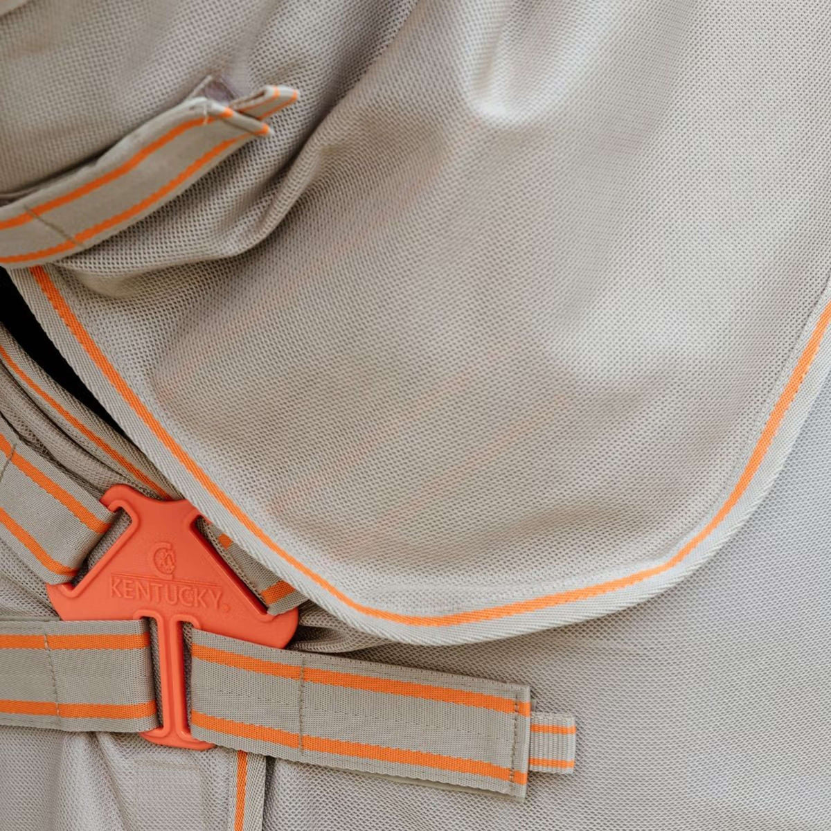 Kentucky Horsewear Manta Antimoscas Comfort Mesh Beige/Naranja