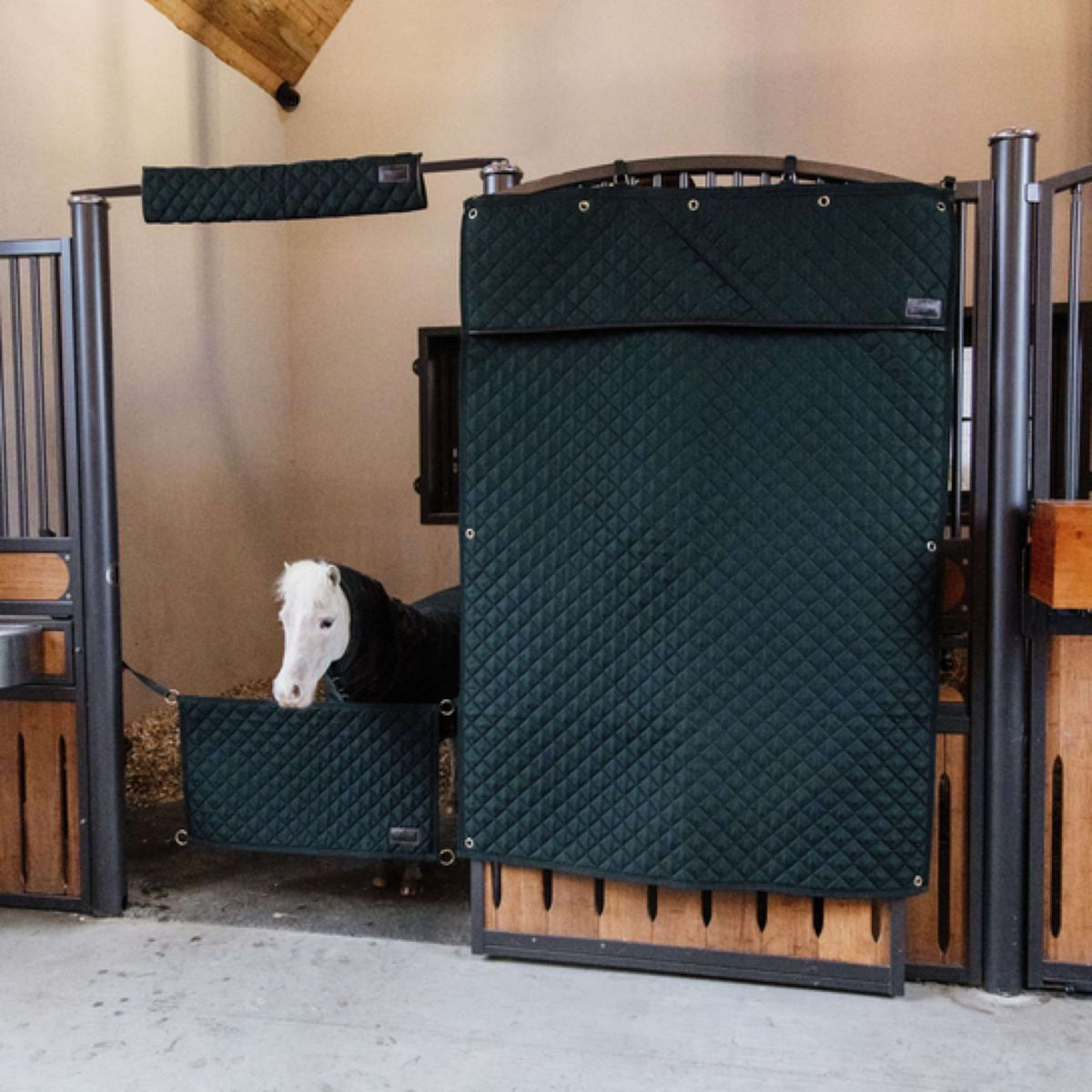 Kentucky Horsewear Protector de Cabeza de Establo Verde Oscuro