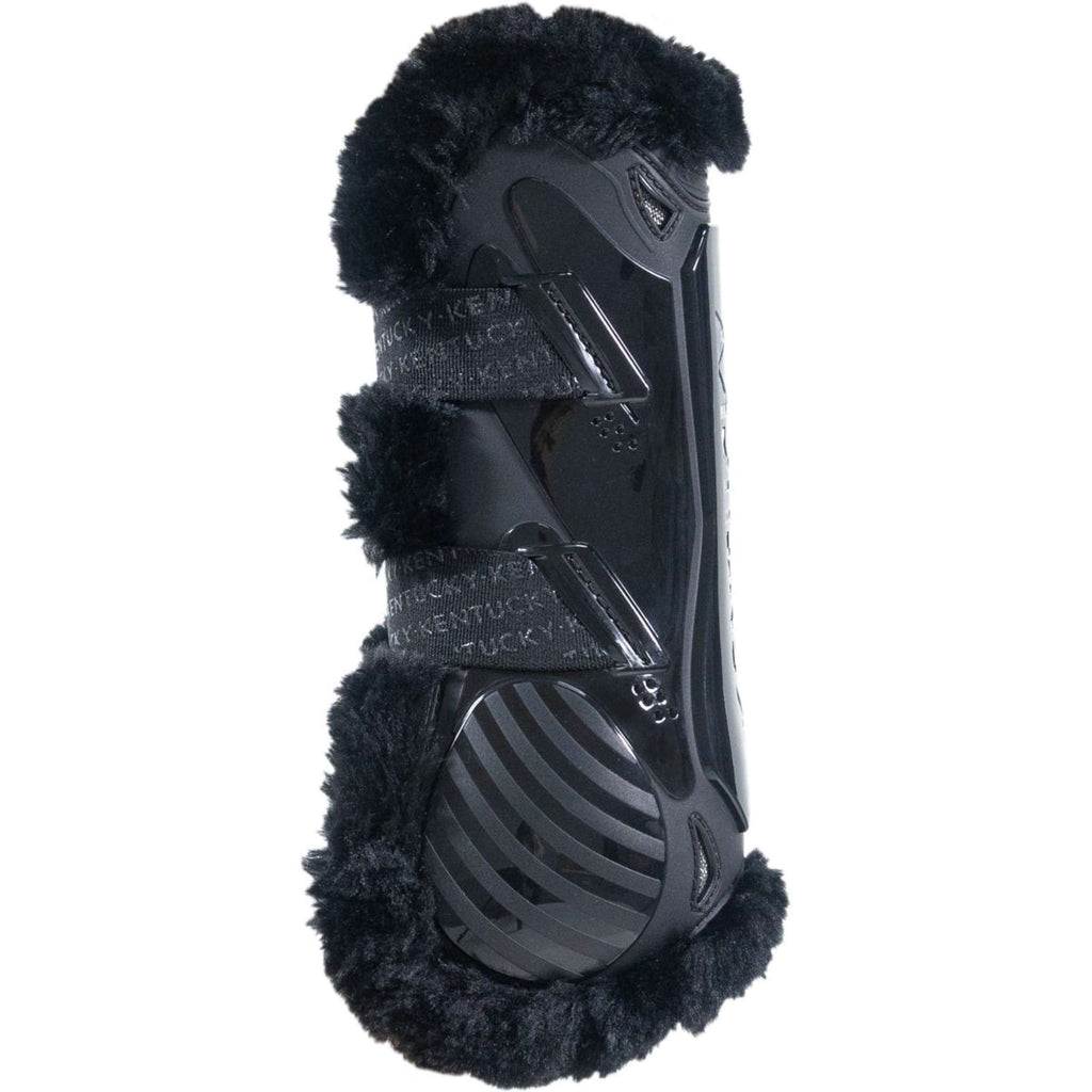 Kentucky Horsewear Botas para Tendones  Piel de oveja vegana elástica de bambú Negro/Negro