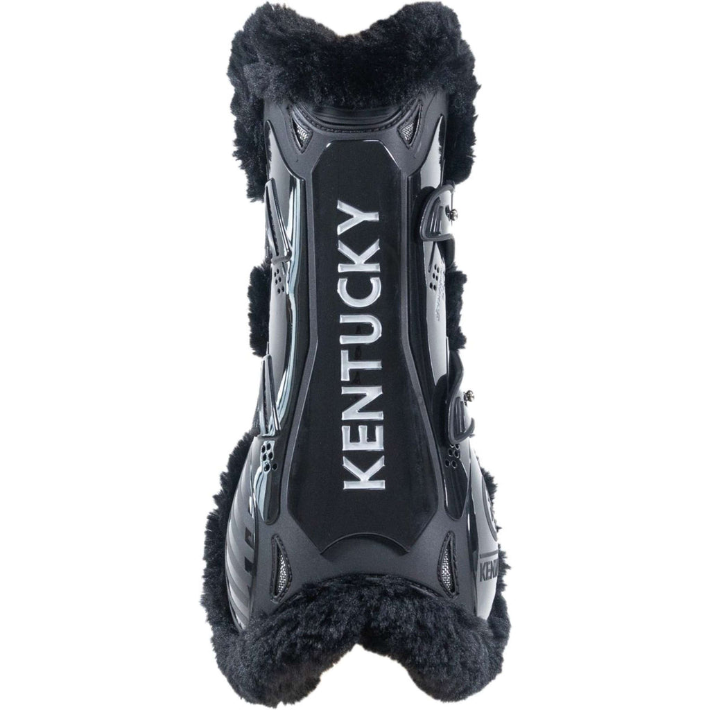 Kentucky Horsewear Botas para Tendones  Piel de oveja vegana elástica de bambú Negro/Negro