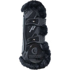 Kentucky Horsewear Botas para Tendones  Piel de oveja vegana elástica de bambú Negro/Negro