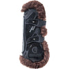 Kentucky Horsewear Botas para Tendones  Piel de oveja vegana elástica de bambú Negro/Marrón