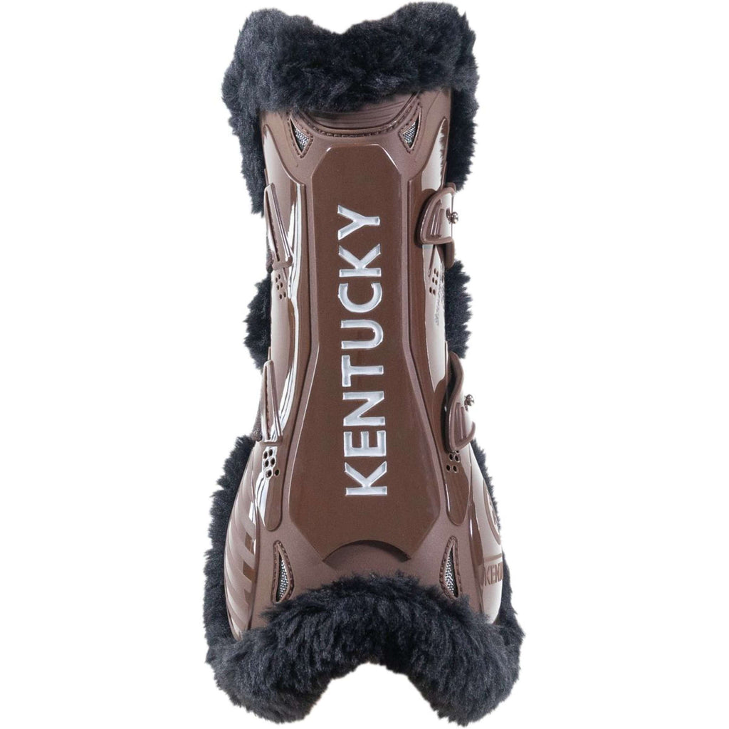 Kentucky Horsewear Botas para Tendones  Piel de oveja vegana elástica de bambú Marron/Negro
