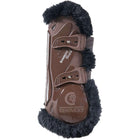 Kentucky Horsewear Botas para Tendones  Piel de oveja vegana elástica de bambú Marron/Negro