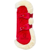 Kentucky Horsewear Botas para tendones Bamboo Elastic Vegan Piel Rojo