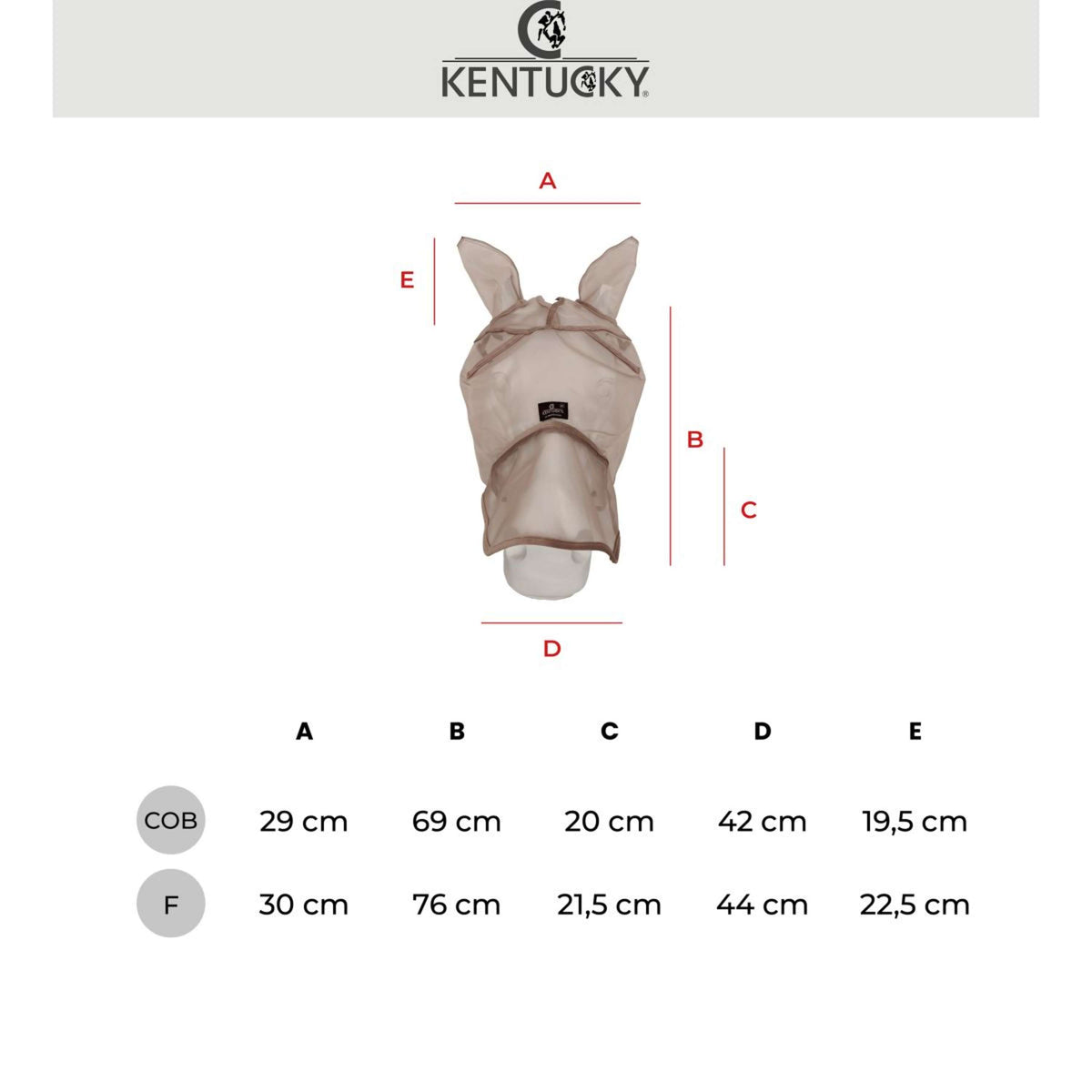 Kentucky Máscara para Moscas Heart con Orejas y Nariz Negro