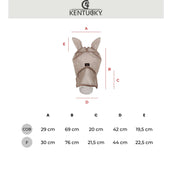 Kentucky Máscara para Moscas Heart con Orejas y Nariz Negro